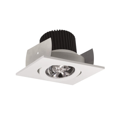 Nora Lighting 2" Iolite LED Square Adjustable Gimbal, 10-Degree Optic, 850Lm / 12W, 3000K, White Finish