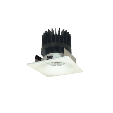 Nora Lighting 2" Iolite LED Square Bullnose, 1500Lm/2000Lm/2500Lm Varies By Housing, 2700K, Matte Powder White Finish