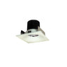 Nora Lighting 2" Iolite LED Square Bullnose, 10-Degree Optic, 800Lm / 12W, 4000K, White Finish