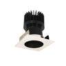 Nora Lighting 2" Iolite LED Square Reflector With Round Aperture, 1500Lm/2000Lm/2500Lm Varies By Housing, 3500K, Black Reflector / White Flange