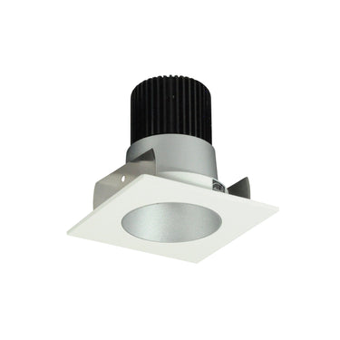 Nora Lighting 2" Iolite LED Square Reflector With Round Aperture, 1000Lm / 14W, 2700K, Haze Reflector / White Flange