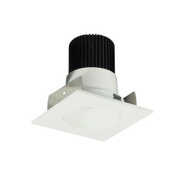 Nora Lighting 2" Iolite LED Square Reflector With Round Aperture, 10-Degree Optic, 800Lm / 12W, 4000K, Matte Powder White Reflector / Matte Powder White Flange