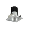 Nora Lighting 2" Iolite LED Square Reflector With Round Aperture, 1000Lm / 14W, 5000K, Natural Metal Reflector / Natural Metal Flange