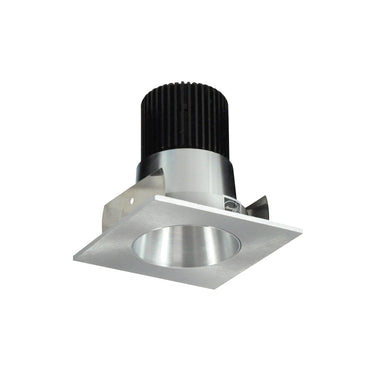 Nora Lighting 2" Iolite LED Square Reflector With Round Aperture, 800Lm / 14W, Comfort Dim, Natural Metal Reflector / Natural Metal Flange
