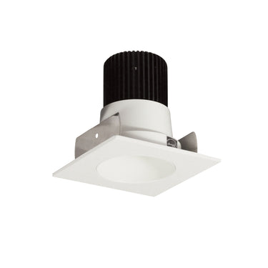 Nora Lighting 2" Iolite LED Square Reflector With Round Aperture, 10-Degree Optic, 800Lm / 12W, 4000K, White Reflector / White Flange