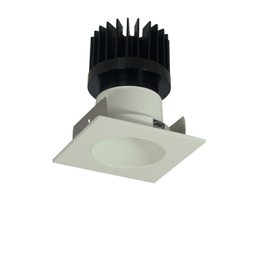 Nora Lighting 2" Iolite LED Square Reflector With Round Aperture, 1500Lm/2000Lm/2500Lm Varies By Housing, 3500K, White Reflector / White Flange
