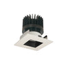 Nora Lighting 2" Iolite LED Square Reflector With Square Aperture, 1500Lm/2000Lm/2500Lm Varies By Housing, Comfort Dim, Black Reflector / White Flange