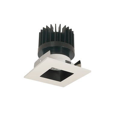 Nora Lighting 2" Iolite LED Square Reflector With Square Aperture, 1500Lm/2000Lm/2500Lm Varies By Housing, Comfort Dim, Black Reflector / White Flange