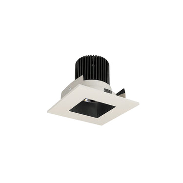 Nora Lighting 2" Iolite LED Square Reflector With Square Aperture, 10-Degree Optic, 800Lm / 12W, 3000K, Black Reflector / White Flange