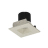 Nora Lighting 2" Iolite LED Square Reflector With Square Aperture, 800Lm / 14W, 5000K, White Reflector / White Flange