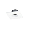 Nora Lighting 1" Iolite Can-Less Square Downlight Trim, Matte Powder White Finish