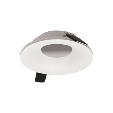 Nora Lighting 2" Iolite Can-Less Round Bullnose Trim, White Finish