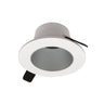 Nora Lighting 2" Iolite Can-Less Round Downlight Trim, Haze Reflector / White Flange