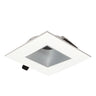 Nora Lighting 2" Iolite Can-Less Square Downlight Trim, Haze Reflector / White Flange