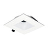 Nora Lighting 2" Iolite Can-Less Square Downlight Trim, Matte Powder White Finish