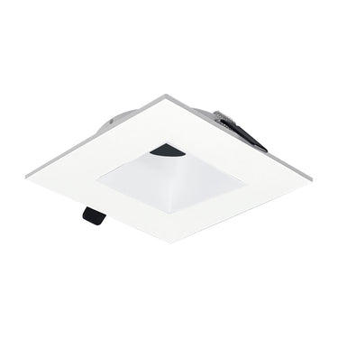 Nora Lighting 2" Iolite Can-Less Square Downlight Trim, Matte Powder White Finish