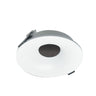 Nora Lighting 4" Iolite Can-Less Round Bullnose Trim, Matte Powder White Finish