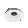 Nora Lighting 4" Iolite Can-Less Round Bullnose Trim, White Finish