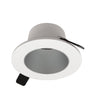Nora Lighting 4" Iolite Can-Less Round Downlight Trim, Haze Reflector / White Flange