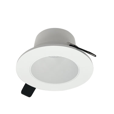Nora Lighting 4" Iolite Can-Less Round Downlight Trim, Matte Powder White Finish