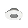 Nora Lighting 4" Iolite Can-Less Round Pinhole Trim, Haze Pinhole / Matte Powder White Flange