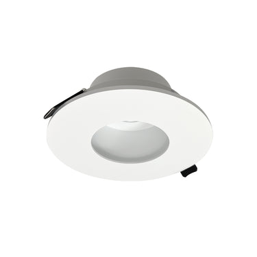 Nora Lighting 4" Iolite Can-Less Round Pinhole Trim, Matte Powder White Finish