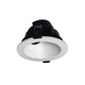 Nora Lighting 4" Iolite Can-Less Adjustable Slot Trim, Matte Powder White Finish