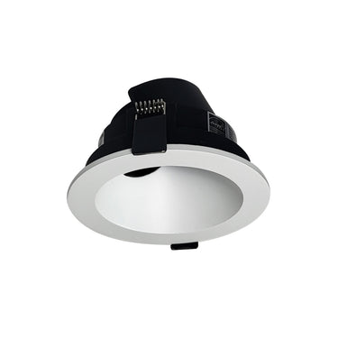 Nora Lighting 4" Iolite Can-Less Adjustable Slot Trim, Matte Powder White Finish