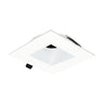 Nora Lighting 4" Iolite Can-Less Square Downlight Trim, Matte Powder White Finish