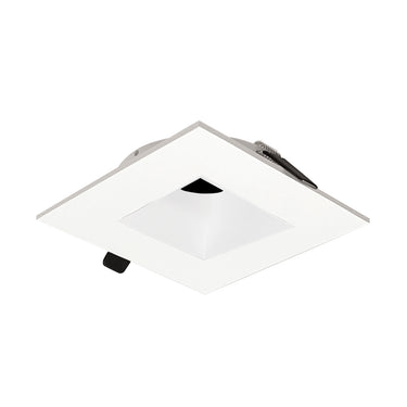 Nora Lighting 4" Iolite Can-Less Square Downlight Trim, White Finish