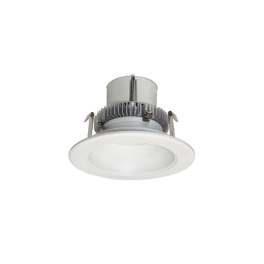 1000lm / 12W, 120V 2700K Matte Powder White Reflector / Matte Powder White Flange – Nora 4" Cobalt Click Round Retrofit Reflector product photo