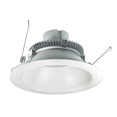 1000lm / 12W, 120V 2700K Matte Powder White Reflector / Matte Powder White Flange – Nora 6" Cobalt Click Round Retrofit Reflector product photo