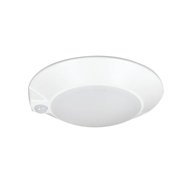 Nora 7" AC Opal LED Surface Mount with PIR Motion Sensor, 950lm/14W, Selectable CCT, White Finish product photo