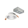 120V Haze Reflector / Matte Powder White Flange – Nora 4" Theia LED Can-less Downlight with Selectable CCT product photo