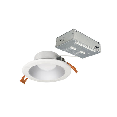 120V Haze Reflector / Matte Powder White Flange – Nora 4" Theia LED Can-less Downlight with Selectable CCT product photo