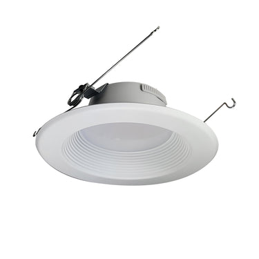 Nora 5"/6" AC Onyx LED Retrofit Baffle, Selectable CCT, 1150lm/16.5W, White finish product photo