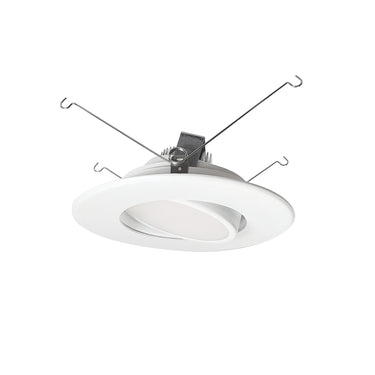 Nora 5"/6" AC Onyx Round Adjustable LED Retrofit, 1050lm/14.5W, Selectable CCT, White Finish product photo