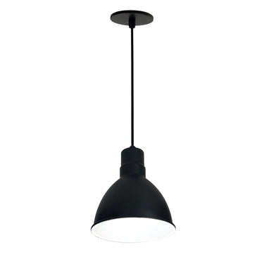 3500K 8" – Nora RLM LED Shade, Black/White, 120V 0-10V/Triac/ELV & 277V 0-10V Dimming product photo