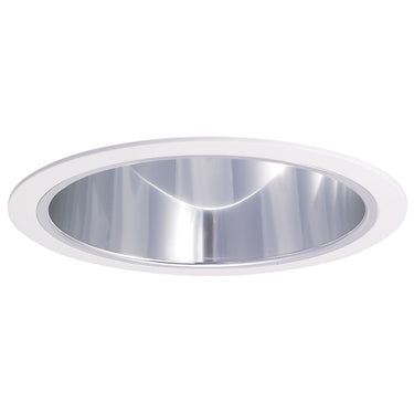 Nora 6" Specular Clear Cone Reflector with White Plastic Ring product photo