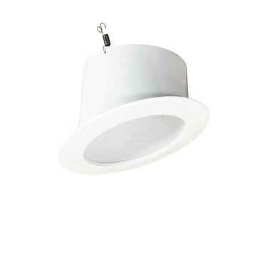 White/White – Nora 6" Sloped Phenolic Stepped Baffle Trim product photo
