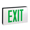 Nora Die-Cast LED Self-Diagnostic Exit Sign with Battery Backup, Single-Faced Aluminum with Green Letters in Black Housing product photo