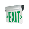 Aluminum Double Face, Mirrored Acrylic Green – Nora Surface Adjustable LED Edge-Lit Exit Sign, 2 Circuit, 6" Letters product photo