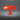 Artemide Nesso mushroom table lamp in orange ABS plastic, mid-century modern Italian design