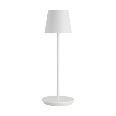 Matte White Nevis Accent Cordless Table Lamp: Modern and Portable Lighting