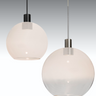 Milky white and glass mini pendant light for residential and hospitality interiors