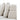 Off white boucle fabric sectional sofa plush cushions modern seating for home or office