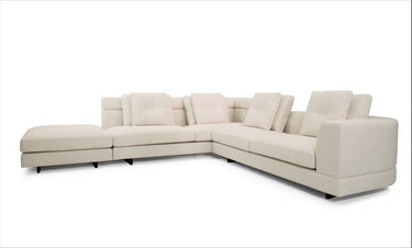 Modern Nirvana sectional corner sofa cream tweed upholstery by Soho Concept contemporary design