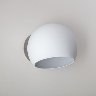 Tilt Globe Swivel Wall Light, Matte White — Nyta, view 1