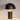 Satin bronze Atollo table lamp by Oluce, lit, studio view