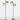 Oluce Berlin floor lamps in anodized brass and matt black on a light studio background
